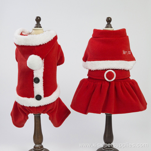 Soft and comfortable Christmas small dog clothes